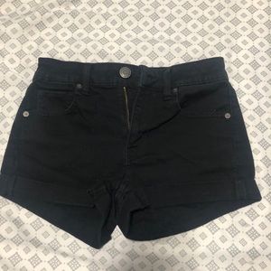 Black american eagle jean shorts, size 4.